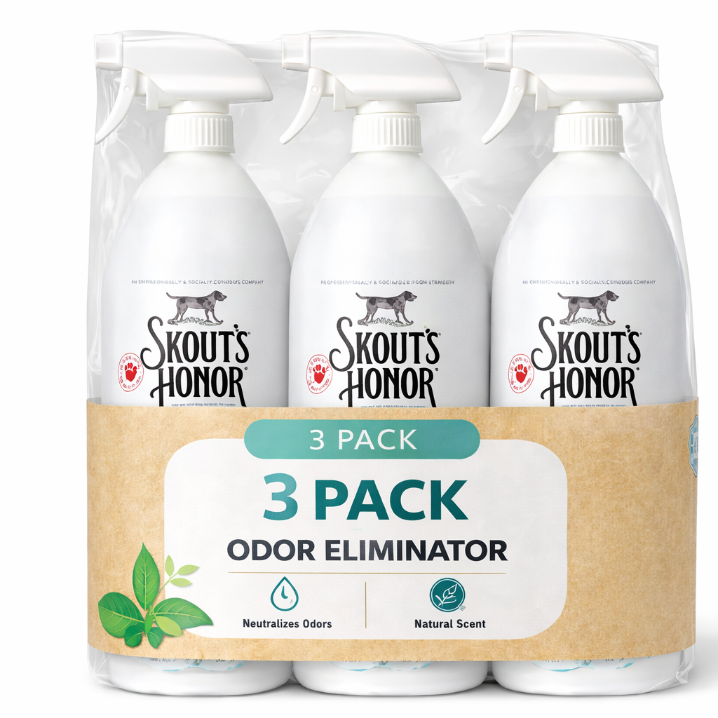 Skout's Honor Odor Eliminator 3-Pack – Plant-Powered Pet Deodorizer, Biodegradable & Eco-Friendly, 35oz Each
